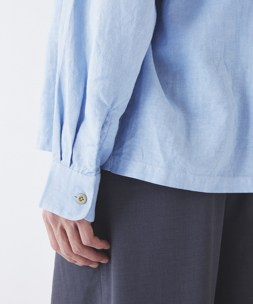 JOURNAL STANDARD relume(ジャーナルスタンダード レリューム)の「European Flax / ヨーロピアンフラックス 製品染め オープンカラーシャツ(シャツ/ブラウス・メンズ・ライトグレー/ホワイト/ピンク/ブルー系その他/イエロー・MEDIUM/LARGE)」の15枚目の写真