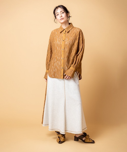 OSMOSIS(オズモーシス)の「レースブラウス(シャツ/ブラウス・レディース・アイボリー/ネイビー/ブラック/キャメル・ONE SIZE)」の13枚目の写真