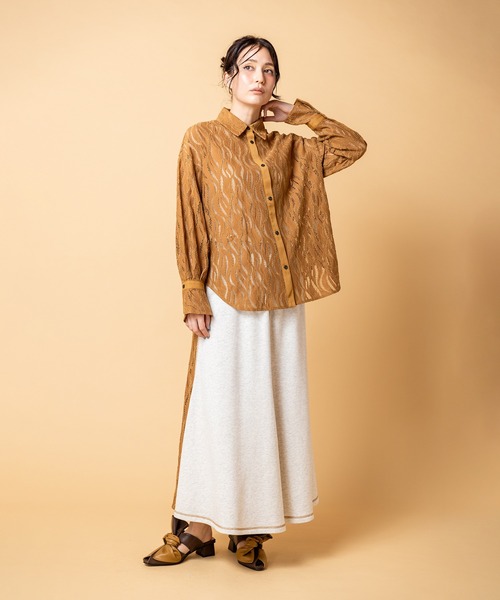 OSMOSIS(オズモーシス)の「レースブラウス(シャツ/ブラウス・レディース・アイボリー/ネイビー/ブラック/キャメル・ONE SIZE)」の14枚目の写真