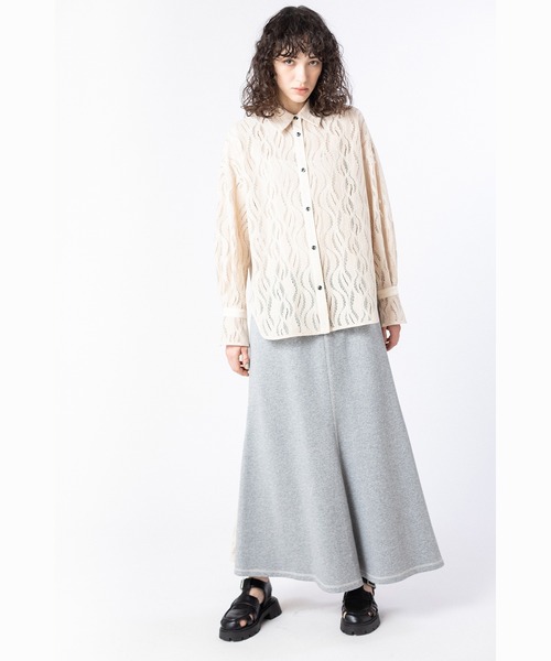 OSMOSIS(オズモーシス)の「レースブラウス(シャツ/ブラウス・レディース・アイボリー/ネイビー/ブラック/キャメル・ONE SIZE)」の19枚目の写真