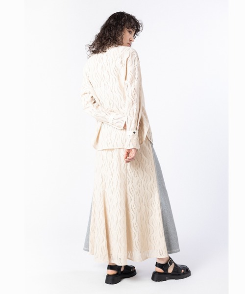 OSMOSIS(オズモーシス)の「レースブラウス(シャツ/ブラウス・レディース・アイボリー/ネイビー/ブラック/キャメル・ONE SIZE)」の21枚目の写真