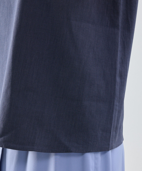 NARACAMICIE(ナラカミーチェ)の「【NARACAMICIE】ポリ麻ノースリーブ(シャツ/ブラウス・レディース・ネイビー/ブラウン・M)」の8枚目の写真