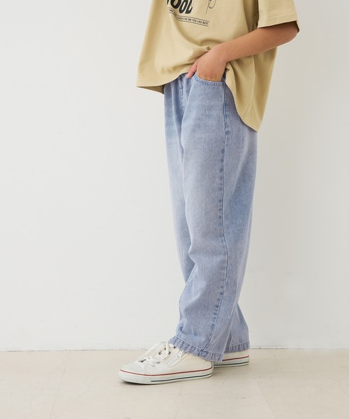 coca(coca)(コカ)の「キッズ デニムバレルレッグパンツ(デニムパンツ・キッズ・ライトブルー/ブルー・130/120/150/140)」の3枚目の写真