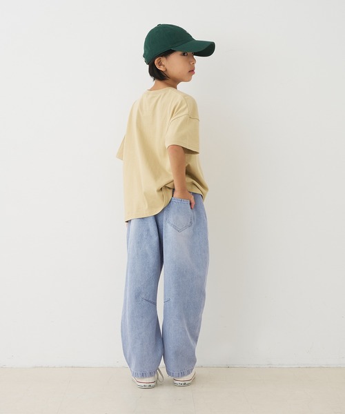 coca(coca)(コカ)の「キッズ デニムバレルレッグパンツ(デニムパンツ・キッズ・ライトブルー/ブルー・130/120/150/140)」の4枚目の写真