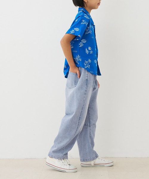 coca(coca)(コカ)の「キッズ デニムバレルレッグパンツ(デニムパンツ・キッズ・ライトブルー/ブルー・130/120/150/140)」の6枚目の写真
