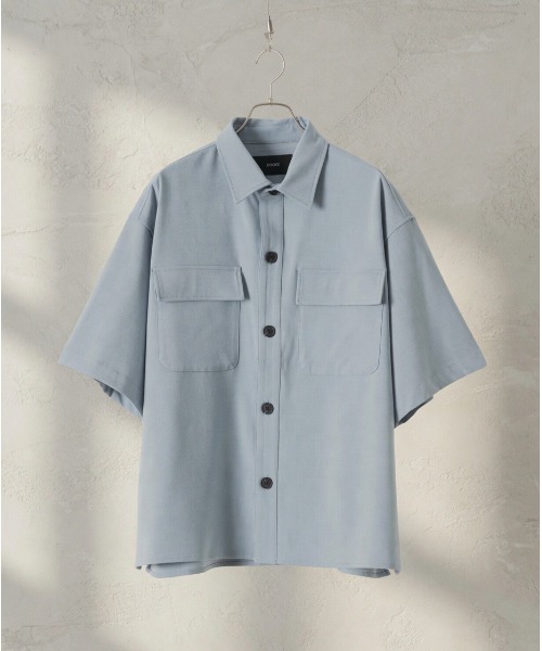 DOOPZ(ドープス)の「Dry Heavy Box Cut Shirt(Tシャツ/カットソー・メンズ・ライトブルー/ネイビー・SMALL/MEDIUM/LARGE)」の1枚目の写真