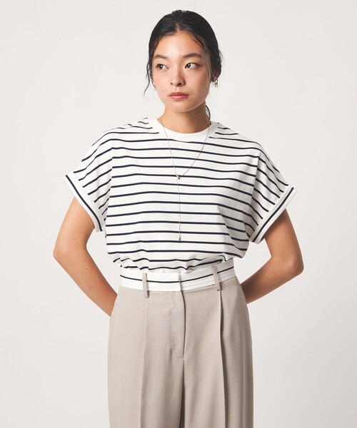 A DAY IN THE LIFE UNITED ARROWS（アデイインザライフユナイテッドアローズ）の「USAコットン イージーTシャツ ＜A DAY IN THE LIFE＞（Tシャツ/カットソー・レディース・オフホワイト/ネイビー/オレンジ/ダークグレー/ターコイズブルー系/その他1・M/S）」の6枚目の写真
