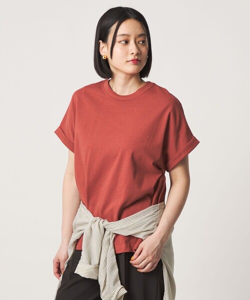 A DAY IN THE LIFE UNITED ARROWS（アデイインザライフユナイテッドアローズ）の「USAコットン イージーTシャツ ＜A DAY IN THE LIFE＞（Tシャツ/カットソー・レディース・オフホワイト/ネイビー/オレンジ/ダークグレー/ターコイズブルー系/その他1・M/S）」の15枚目の写真
