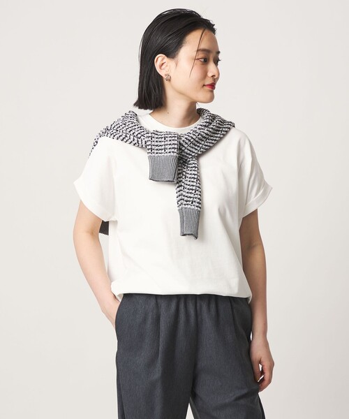 A DAY IN THE LIFE UNITED ARROWS（アデイインザライフユナイテッドアローズ）の「USAコットン イージーTシャツ ＜A DAY IN THE LIFE＞（Tシャツ/カットソー・レディース・オフホワイト/ネイビー/オレンジ/ダークグレー/ターコイズブルー系/その他1・M/S）」の17枚目の写真