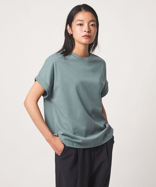 A DAY IN THE LIFE UNITED ARROWS（アデイインザライフユナイテッドアローズ）の「USAコットン イージーTシャツ ＜A DAY IN THE LIFE＞（Tシャツ/カットソー・レディース・オフホワイト/ネイビー/オレンジ/ダークグレー/ターコイズブルー系/その他1・M/S）」の22枚目の写真