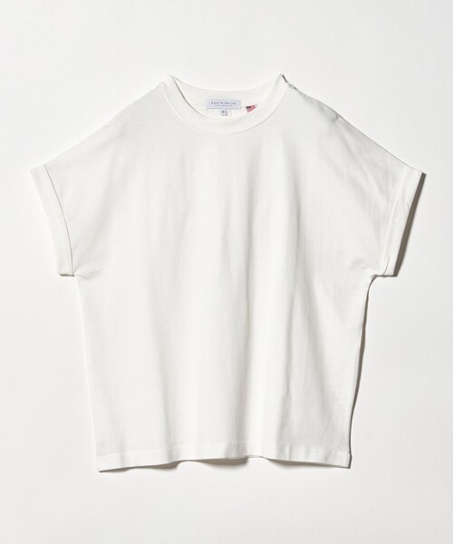 A DAY IN THE LIFE UNITED ARROWS（アデイインザライフユナイテッドアローズ）の「USAコットン イージーTシャツ ＜A DAY IN THE LIFE＞（Tシャツ/カットソー・レディース・オフホワイト/ネイビー/オレンジ/ダークグレー/ターコイズブルー系/その他1・M/S）」の10枚目の写真