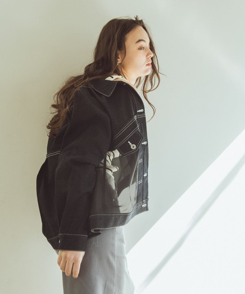 Three Four Time（ｽﾘｰﾌｫｰﾀｲﾑ）の「シアードッキングデニムブルゾン（ブルゾン・レディース・ブルー・FREE）」の3枚目の写真