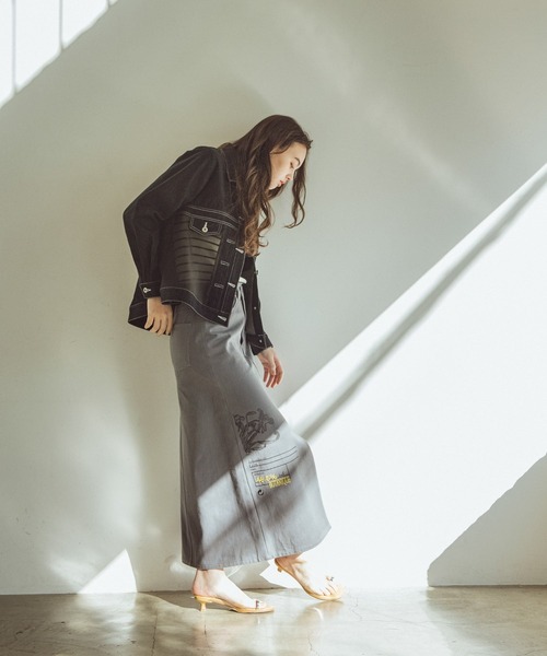 Three Four Time（ｽﾘｰﾌｫｰﾀｲﾑ）の「シアードッキングデニムブルゾン（ブルゾン・レディース・ブルー・FREE）」の7枚目の写真