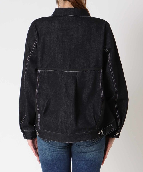 Three Four Time（ｽﾘｰﾌｫｰﾀｲﾑ）の「シアードッキングデニムブルゾン（ブルゾン・レディース・ブルー・FREE）」の11枚目の写真