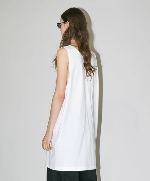 my beautiful landlet(マイビューティフルランドレット)の「【my beautiful landlet】 USA COTTON BIG TANK TOP(タンクトップ・メンズ・オフホワイト/グレー/ブラック/チャコールグレー・FREE)」の14枚目の写真