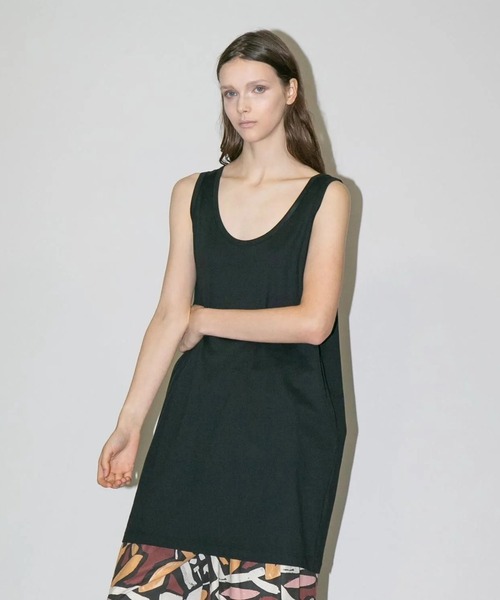 my beautiful landlet(マイビューティフルランドレット)の「【my beautiful landlet】 USA COTTON BIG TANK TOP(タンクトップ・メンズ・オフホワイト/グレー/ブラック/チャコールグレー・FREE)」の12枚目の写真