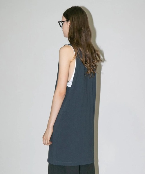 my beautiful landlet(マイビューティフルランドレット)の「【my beautiful landlet】 USA COTTON BIG TANK TOP(タンクトップ・メンズ・オフホワイト/グレー/ブラック/チャコールグレー・FREE)」の9枚目の写真