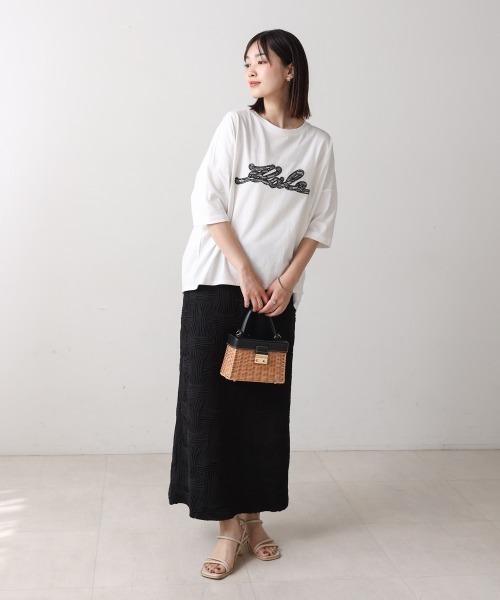 Bou Jeloud(ブージュルード)の「レースロゴTee(Tシャツ/カットソー・レディース・オフホワイト・FREE)」の5枚目の写真