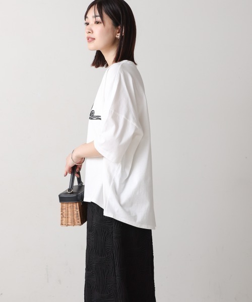 Bou Jeloud(ブージュルード)の「レースロゴTee(Tシャツ/カットソー・レディース・オフホワイト・FREE)」の6枚目の写真
