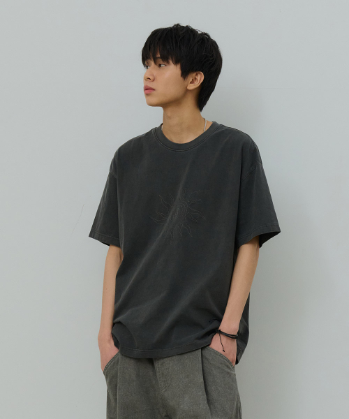 DESIRED(デシレッド)の「フロントグラフィックピグメント半袖Tシャツ-FBSK5810D09(Tシャツ/カットソー・メンズ・ダークグレー・MEDIUM/LARGE/X-LARGE)」の10枚目の写真