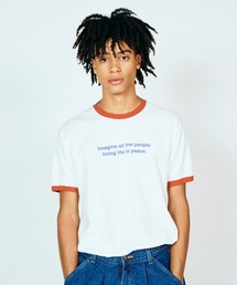 THRIFTY LOOK（スリフティールック）の「THRIFTY LOOK / スリフティールック "IMAGINE" RINGER TEE イマジン リンガーTシャツ（Tシャツ/カットソー）」