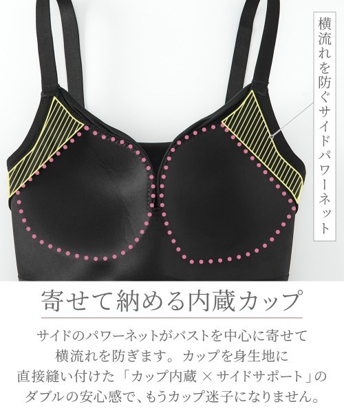 nissen(ニッセン)の「すはだにとろけるカップ内蔵ハーフトップ(接触冷感)(トリンプ)(ブラジャー・レディース・ブラック/ピンクベージュ・M/L/LL)」の8枚目の写真