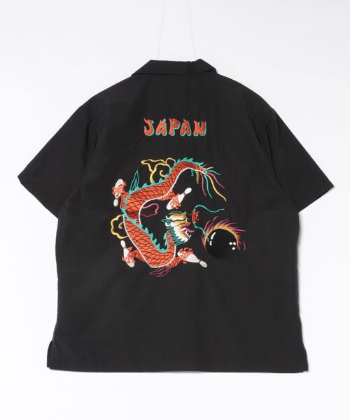 HOUSTON(ヒューストン)の「【HOUSTON】BROAD BOWLING SHIRT(DRAGON BOWL) 41319(シャツ/ブラウス・メンズ・ブラック/オフホワイト・L/M)」の3枚目の写真