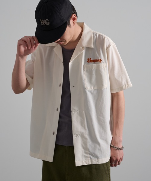 HOUSTON(ヒューストン)の「【HOUSTON】BROAD BOWLING SHIRT(DRAGON BOWL) 41319(シャツ/ブラウス・メンズ・ブラック/オフホワイト・L/M)」の6枚目の写真