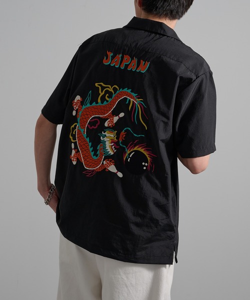 HOUSTON(ヒューストン)の「【HOUSTON】BROAD BOWLING SHIRT(DRAGON BOWL) 41319(シャツ/ブラウス・メンズ・ブラック/オフホワイト・L/M)」の21枚目の写真