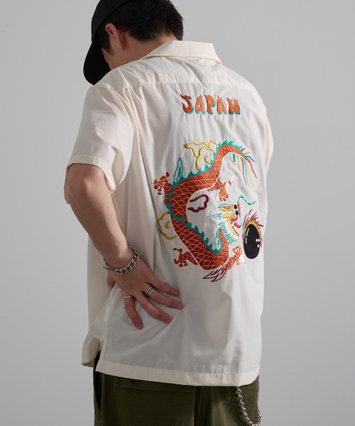 HOUSTON(ヒューストン)の「【HOUSTON】BROAD BOWLING SHIRT(DRAGON BOWL) 41319(シャツ/ブラウス・メンズ・ブラック/オフホワイト・L/M)」の7枚目の写真
