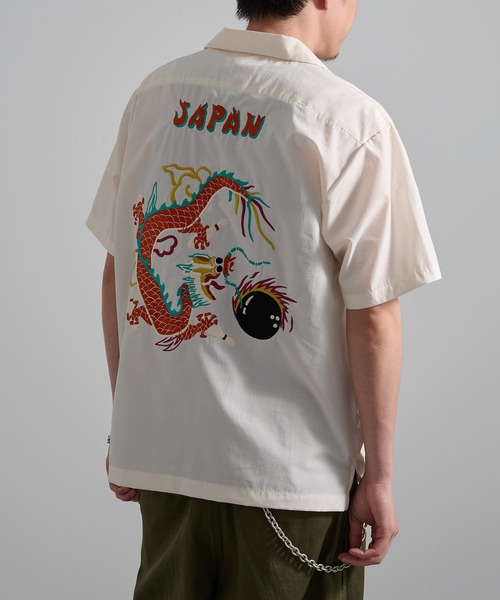 HOUSTON(ヒューストン)の「【HOUSTON】BROAD BOWLING SHIRT(DRAGON BOWL) 41319(シャツ/ブラウス・メンズ・ブラック/オフホワイト・L/M)」の8枚目の写真