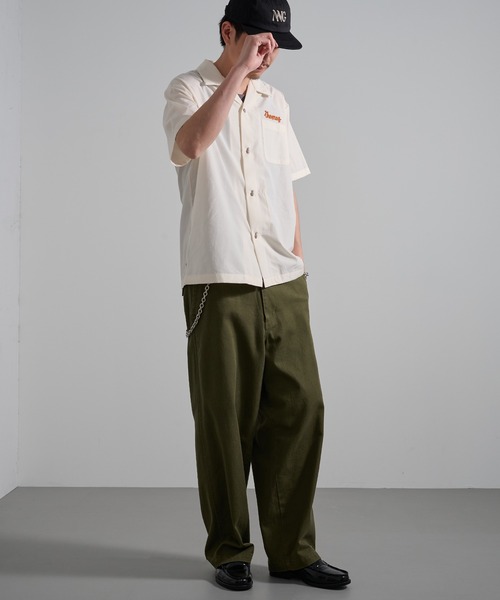 HOUSTON(ヒューストン)の「【HOUSTON】BROAD BOWLING SHIRT(DRAGON BOWL) 41319(シャツ/ブラウス・メンズ・ブラック/オフホワイト・L/M)」の9枚目の写真