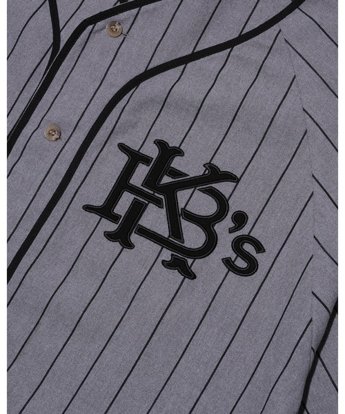 KEBOZ（ケボズ）の「EFG STRIPE BASEBALL JERSEY（シャツ/ブラウス・メンズ・ホワイト/グレー・XL/L/2XL/M/S）」の11枚目の写真