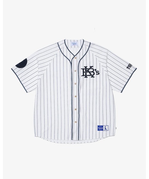 KEBOZ（ケボズ）の「EFG STRIPE BASEBALL JERSEY（シャツ/ブラウス・メンズ・ホワイト/グレー・XL/L/2XL/M/S）」の7枚目の写真