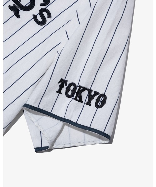 KEBOZ（ケボズ）の「EFG STRIPE BASEBALL JERSEY（シャツ/ブラウス・メンズ・ホワイト/グレー・XL/L/2XL/M/S）」の5枚目の写真