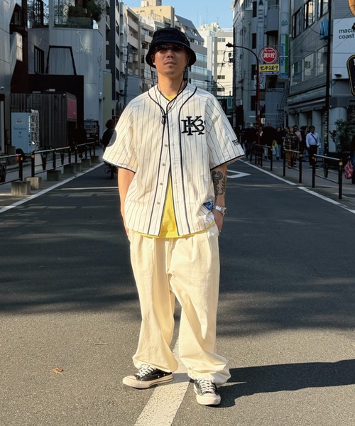 KEBOZ（ケボズ）の「EFG STRIPE BASEBALL JERSEY（シャツ/ブラウス・メンズ・ホワイト/グレー・XL/L/2XL/M/S）」の15枚目の写真