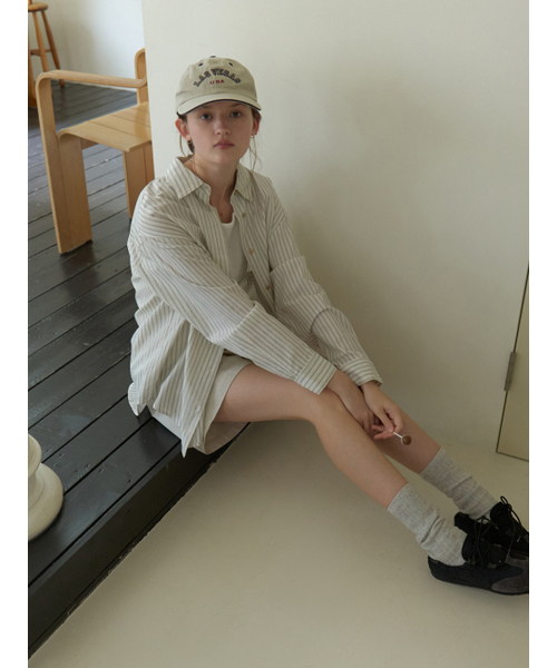 THEMITTEN（ザ・ミトン）の「[2nd] Clay overfit shirt (black stripe)（シャツ/ブラウス・レディース・その他・FREE）」の3枚目の写真