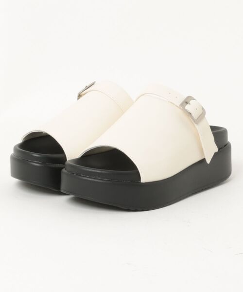 GAP（ギャップ）の「【GAP】厚底サンダル（サンダル・レディース・ブラック/アイボリー・S/M/L/LL）」の2枚目の写真