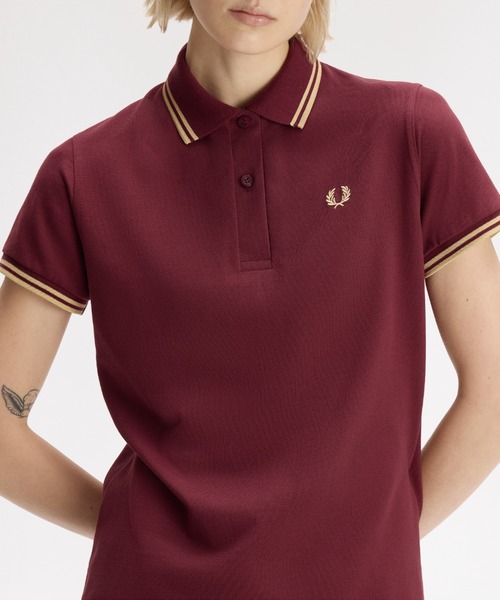 FRED PERRY（フレッドペリー）の「【新色先行予約受付中】The Fred Perry Shirt - G12／イングランド製フレッドペリーポロシャツ（ポロシャツ・レディース・ブルー/マルーン/ネイビー/ブラック×レッド/ブラック×ゴールド/ホワイト/レッド/スカイブルー/ホワイト×ブラック/レッド系その他/クリアブルー/ライトブルー/レモンイエロー/ホワイト系その他/ミント/グレー/トップグレー/ターメリック/ブラック系その他/チェリーレッド/ブラック系その他2/ホワイト系その他2/ネイビー系/エンジ/ネイビー系1・12/10/8）」の21枚目の写真