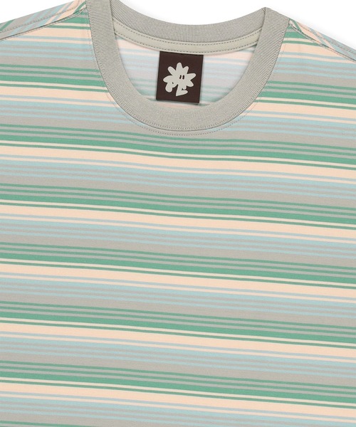 SUNLOVE(サンラブ)の「Striped Allday Tee(Tシャツ/カットソー・メンズ・グリーン/レッド/グレー・S/M/L/XL)」の5枚目の写真