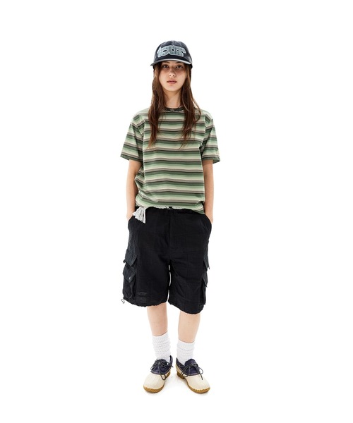 SUNLOVE(サンラブ)の「Striped Allday Tee(Tシャツ/カットソー・メンズ・グリーン/レッド/グレー・S/M/L/XL)」の9枚目の写真