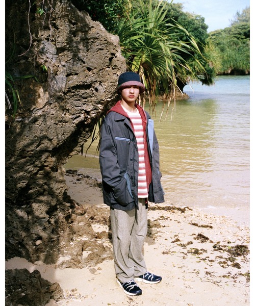 SUNLOVE(サンラブ)の「Striped Allday Tee(Tシャツ/カットソー・メンズ・グリーン/レッド/グレー・S/M/L/XL)」の14枚目の写真