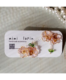 【mimi lapin】にこいちフラワーピアス クリアピンク(MA)