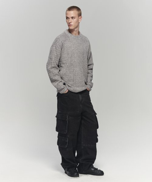 MAISON MINED(メゾンミネド)の「ADDED POCKET DENIM PANTS BLACK(デニムパンツ・メンズ・その他・46/48/50)」の2枚目の写真