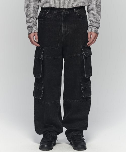 MAISON MINED(メゾンミネド)の「ADDED POCKET DENIM PANTS BLACK(デニムパンツ・メンズ・その他・46/48/50)」の4枚目の写真
