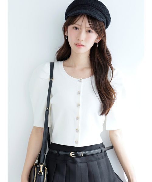 SNIDEL（スナイデル）の「ツイードキャスケット（キャスケット・レディース・アイボリー/ブラック・F）」の19枚目の写真