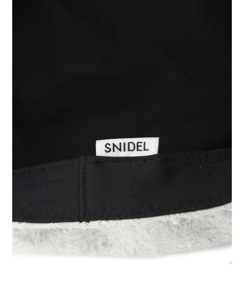 SNIDEL（スナイデル）の「ツイードキャスケット（キャスケット・レディース・アイボリー/ブラック・F）」の6枚目の写真