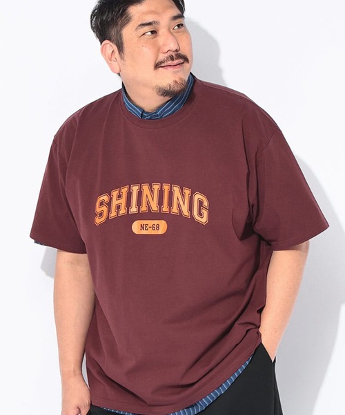 B&T CLUB(ビーティークラブ)の「Tシャツ 半袖 メンズ 大きいサイズ 綿麻 プリント リネンミックス クルーネック B&T CLUB (ビーアンドティークラブ)(Tシャツ/カットソー・メンズ・アイボリー/ワイン/グリーン/ホワイト/ダークグレー/オレンジ/ベージュ/ネイビー・X1(3L~4L)/X2(4L~5L)/X3(6L~7L)/X4(8L~9L))」の7枚目の写真
