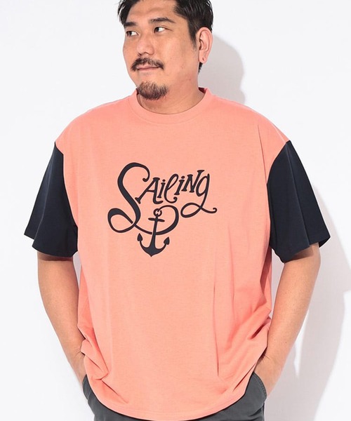 B&T CLUB(ビーティークラブ)の「Tシャツ 半袖 メンズ 大きいサイズ 綿麻 プリント リネンミックス クルーネック B&T CLUB (ビーアンドティークラブ)(Tシャツ/カットソー・メンズ・アイボリー/ワイン/グリーン/ホワイト/ダークグレー/オレンジ/ベージュ/ネイビー・X1(3L~4L)/X2(4L~5L)/X3(6L~7L)/X4(8L~9L))」の8枚目の写真
