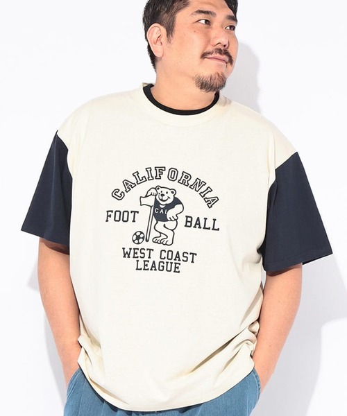 B&T CLUB(ビーティークラブ)の「Tシャツ 半袖 メンズ 大きいサイズ 綿麻 プリント リネンミックス クルーネック B&T CLUB (ビーアンドティークラブ)(Tシャツ/カットソー・メンズ・アイボリー/ワイン/グリーン/ホワイト/ダークグレー/オレンジ/ベージュ/ネイビー・X1(3L~4L)/X2(4L~5L)/X3(6L~7L)/X4(8L~9L))」の17枚目の写真